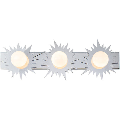 Lucas McKearn Soleil 3 Light Bath Bar Vanity In Chrome