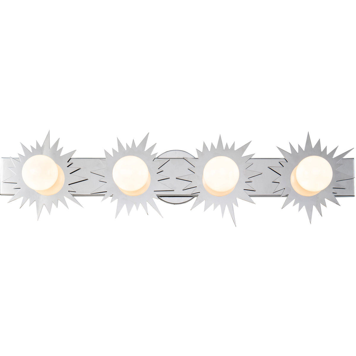 Lucas McKearn Soleil 4 Light Bath Bar Vanity Light In Chrome