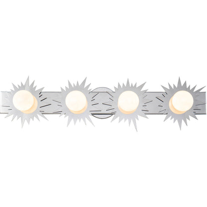 Lucas McKearn Soleil 4 Light Bath Bar Vanity Light In Chrome