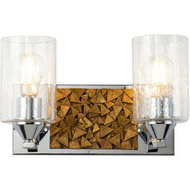 Lucas McKearn Bocage 2 Light Wall Vanity Light In Silver And Gold