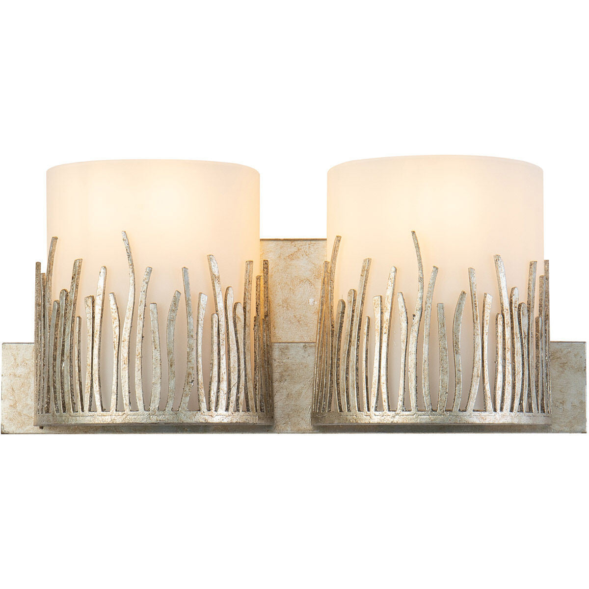 Lucas McKearn Sawgrass 2 Light Vanity In Distressed Silver