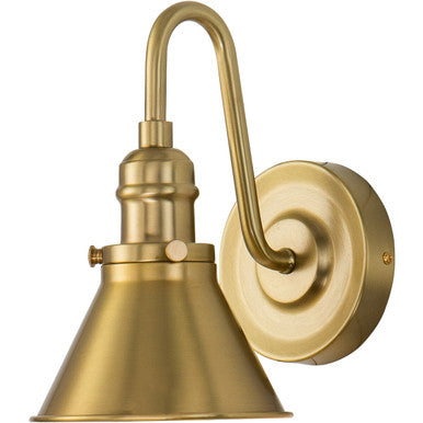 Lucas McKearn Provence 1 Light Bath Sconce In Aged Brass