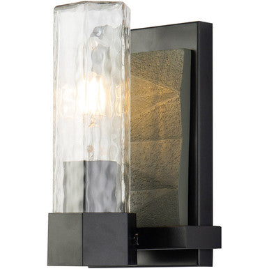 Lucas McKearn Novarre 1 Light Wall Sconce In Black And Grey