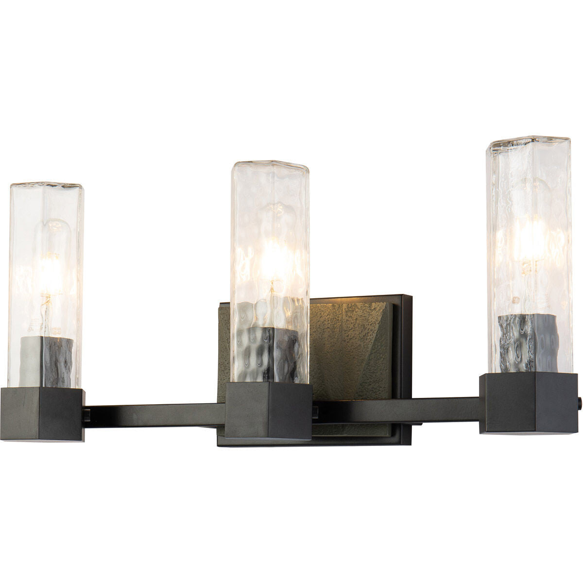 Lucas McKearn Novarre 3 Light Bath Vanity Light In Grey And Black