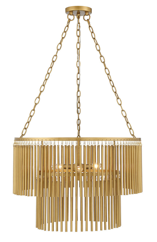 Lumanity Lighting Harmony Two-Tier Brass Statement Chandelier in Brass  L090-0022