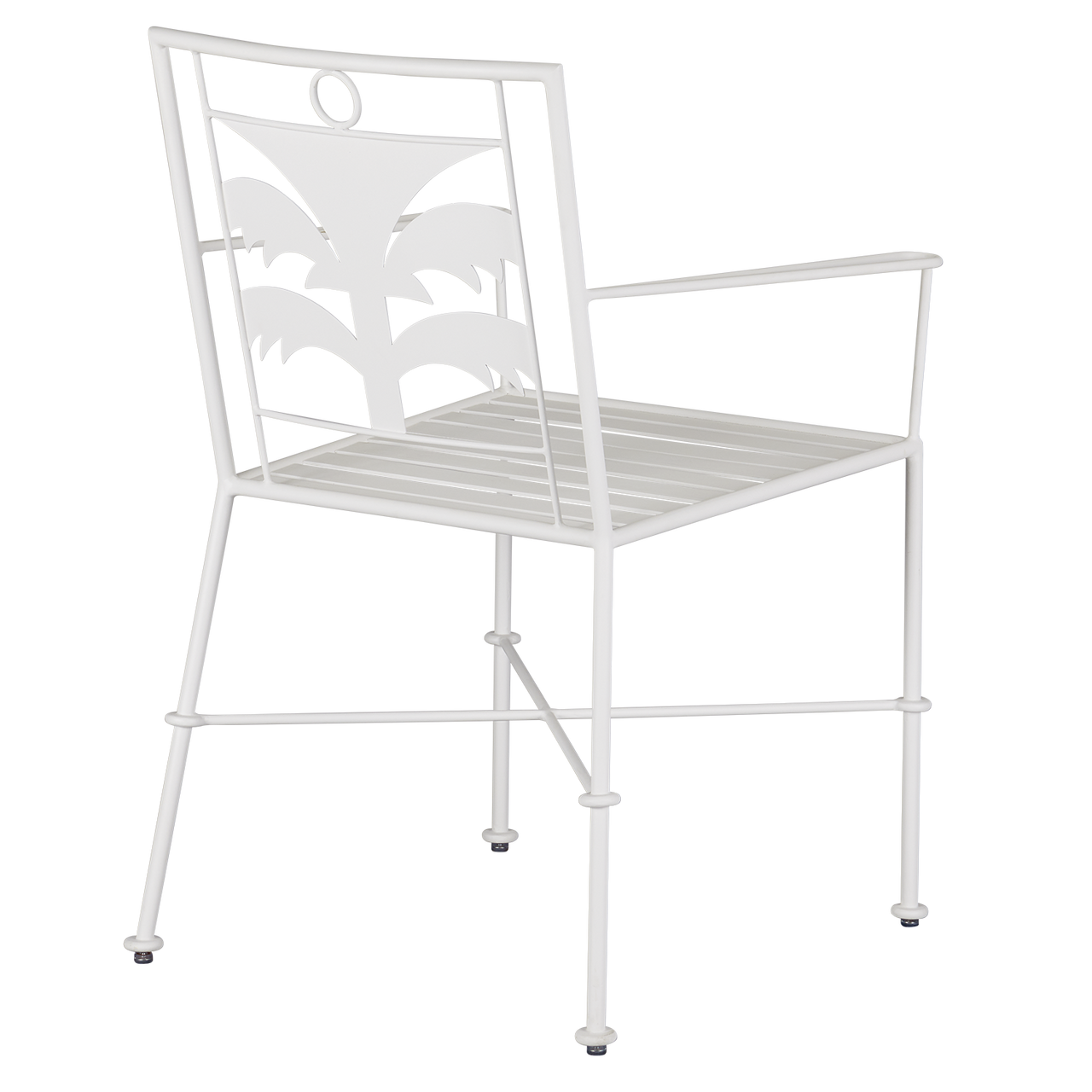 Currey & Co. Las Palmas White Armchair 4000-0165