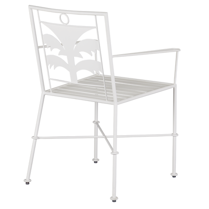 Currey & Co. Las Palmas White Armchair 4000-0165