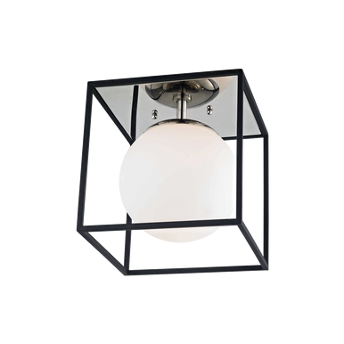 Mitzi 1 Light Flush Mount in Polished Nickel/Black H141501S-PN/BK