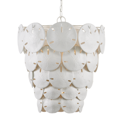 Currey & Co. Tulum 20" White 5-Light Chandelier 9000-1113