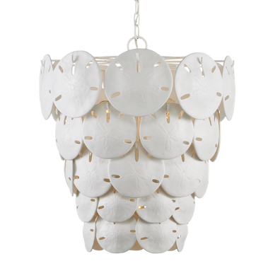 Currey & Co. Tulum White Chandelier 9000-1113