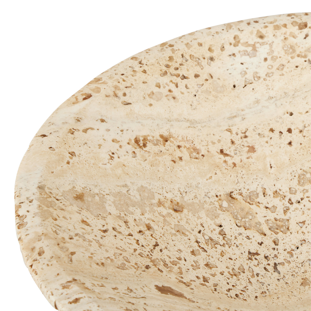 Currey & Co. Lubo Travertine Small Bowl 1200-0812