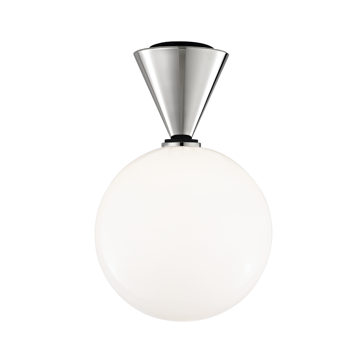 Mitzi 1 Light Flush Mount in Polished Nickel/Black H148501L-PN/BK