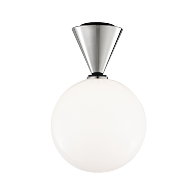 Mitzi 1 Light Flush Mount in Polished Nickel/Black H148501L-PN/BK