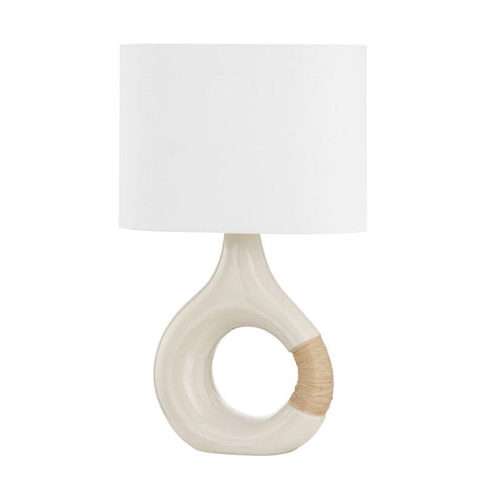 Hudson Valley Lighting Mindy Table Lamp in AGED BRASS/CERAMIC IVORY CRACKLE BKO1100-AGB/CIC