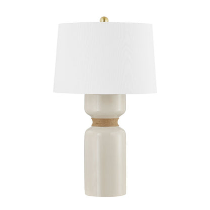 Hudson Valley Lighting Mindy Table Lamp in AGED BRASS/CERAMIC IVORY CRACKLE BKO1101-AGB/CIC