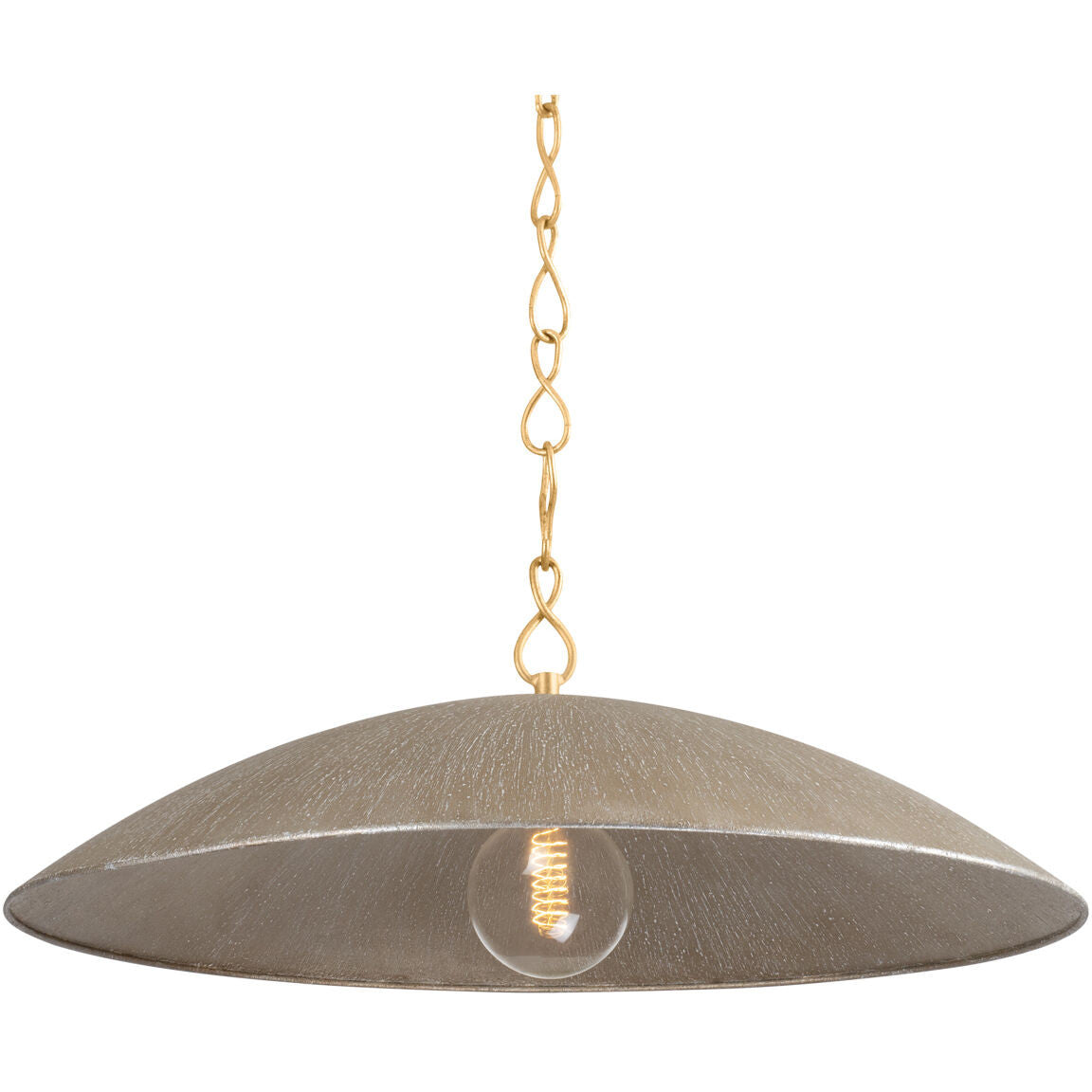 Hudson Valley Lighting Eve Pendant in Vintage Gold Leaf/ Textured Warm Silver Leaf BKO1401-VGL/TWL