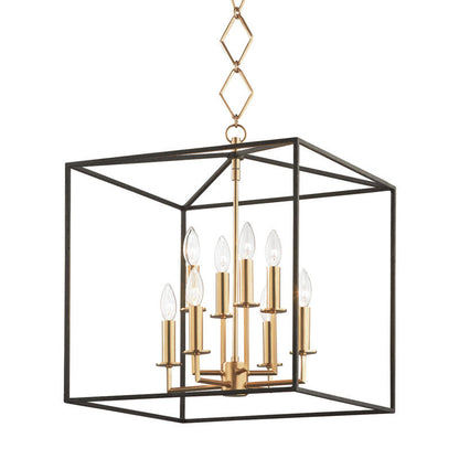 Hudson Valley Lighting Richie Lantern in Aged Brass/black BKO151-AGB/BK