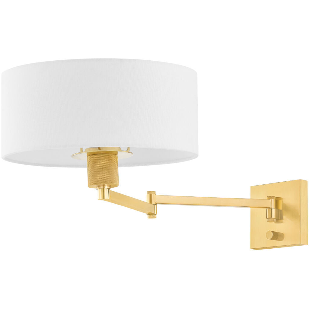 Hudson Valley Lighting Sammy Wall Sconce in Aged Brass BKO1600-AGB