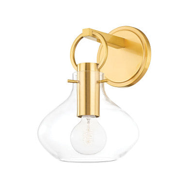 Hudson Valley Lighting Lina Wall Sconce in Aged Brass BKO251-AGB