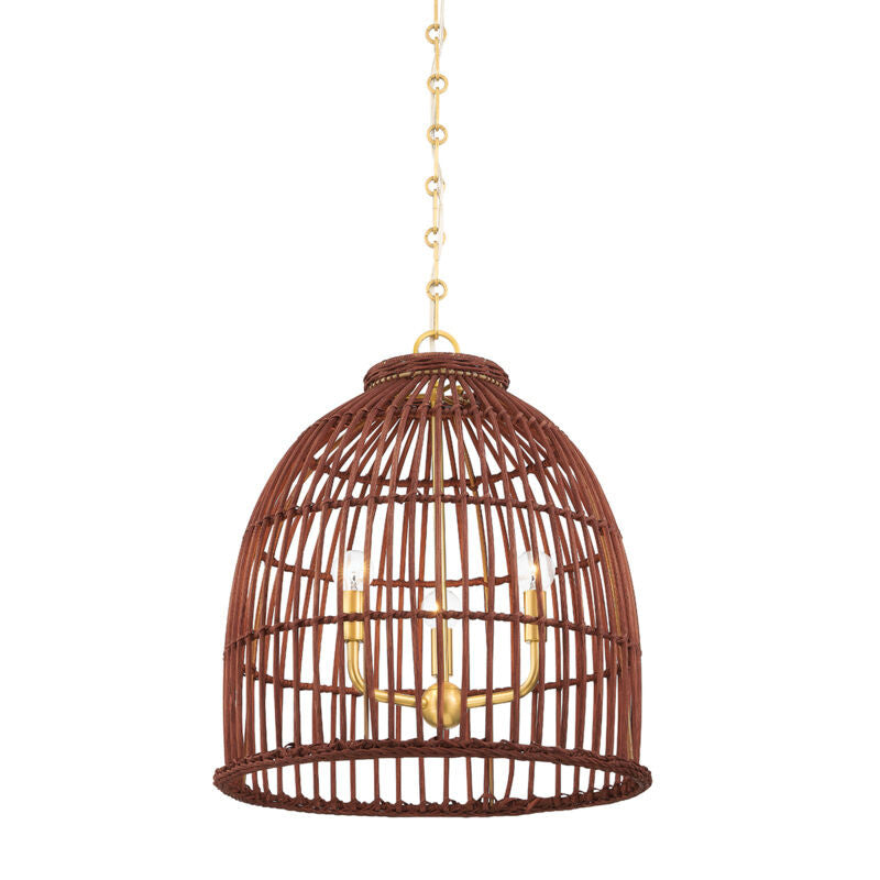 Hudson Valley Lighting Jordan Pendant in Aged Brass BKO701-AGB