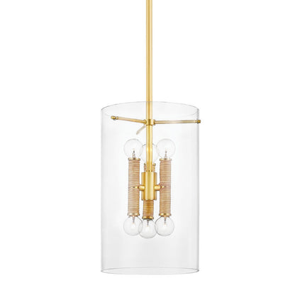 Hudson Valley Lighting Barlow Lantern in Aged Brass BKO800-AGB