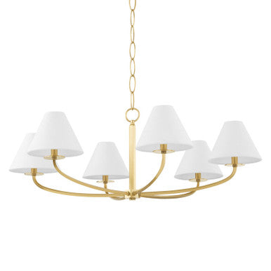 Hudson Valley Lighting Stacey Chandelier in Aged Brass BKO901-AGB