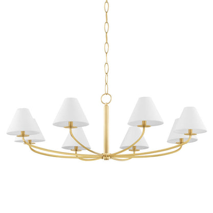 Hudson Valley Lighting Stacey Chandelier in Aged Brass BKO902-AGB