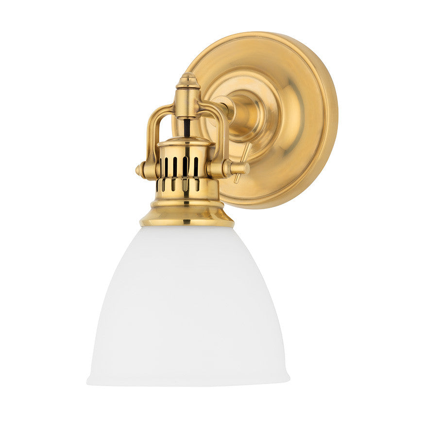 Hudson Valley Lighting Pelham Wall Sconce in Aged Brass 2201-AGB