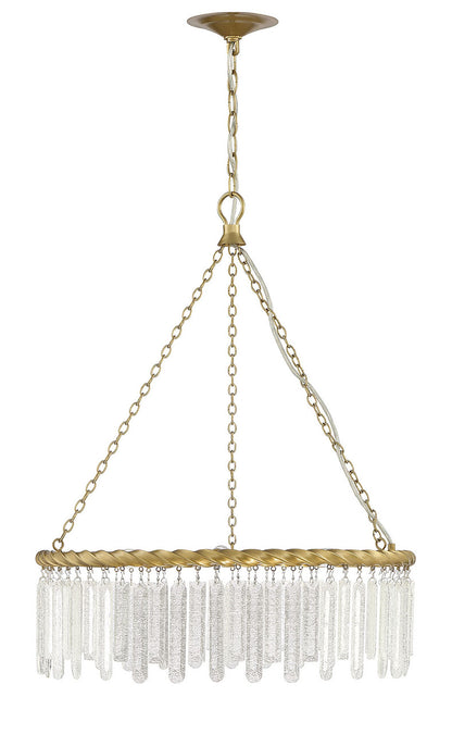 Lumanity Lighting Reverie Brass and Crystal 3-Light Circular Contemporary Chandelier in Brass  L090-0017