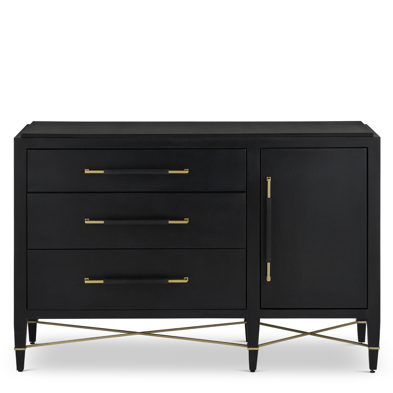 Currey & Co. Verona Black Three-Drawer Chest 3000-0250