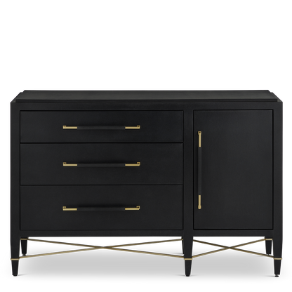 Currey & Co. Verona Black Three-Drawer Chest 3000-0250