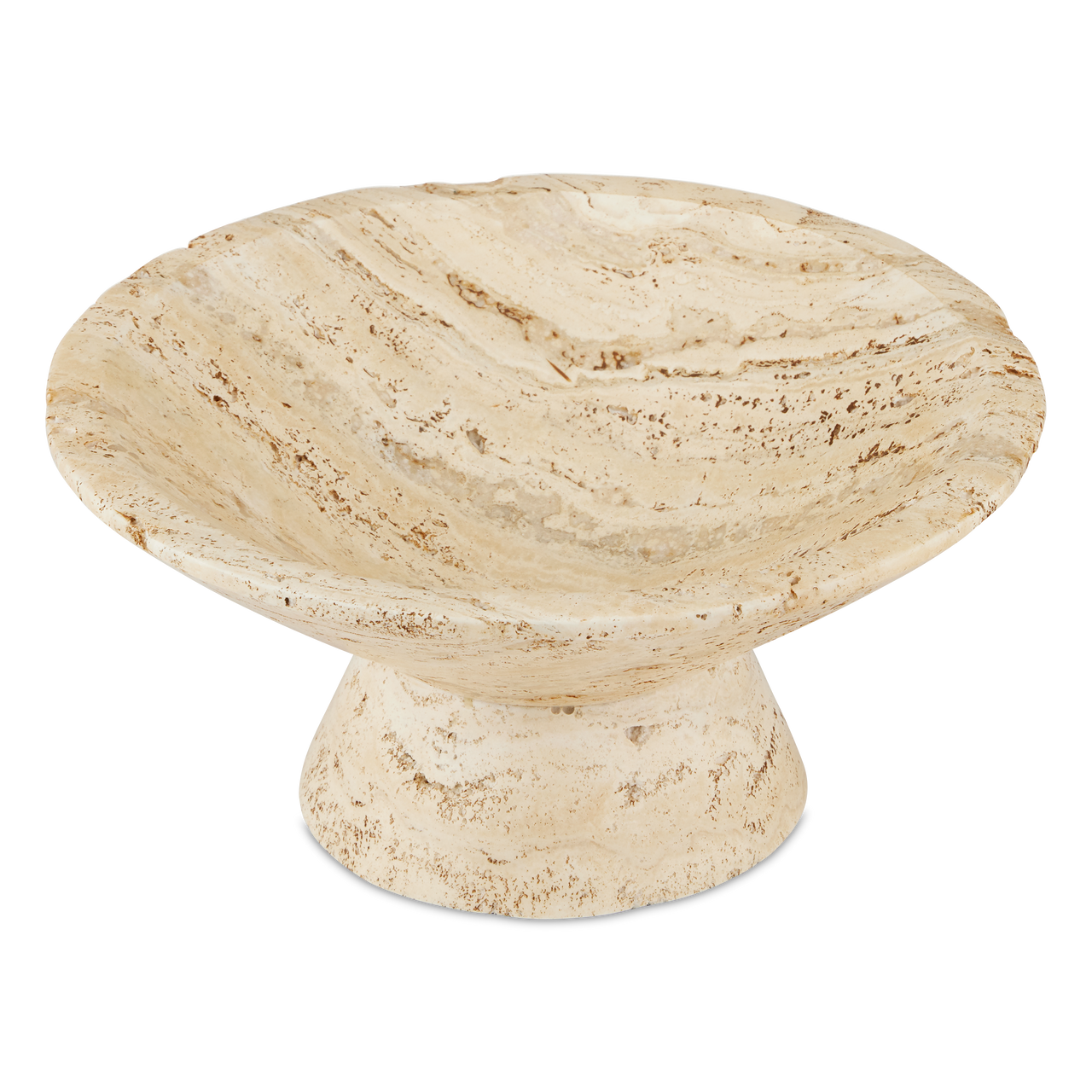 Currey & Co. Lubo Travertine Large Bowl 1200-0811