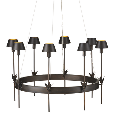 Currey & Co. Coterie Bronze Chandelier 9000-1082