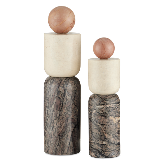 Currey & Co. Moreno Marble Objects Set of 2 1200-0817