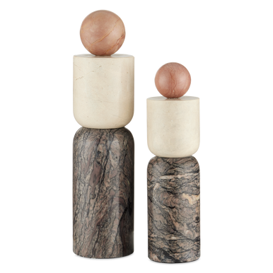 Currey & Co. Moreno Marble Objects Set of 2 1200-0817