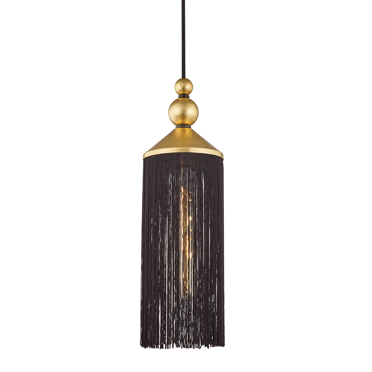 Mitzi 1 Light Pendant in Gold Leaf/Black H300701-GL/BK