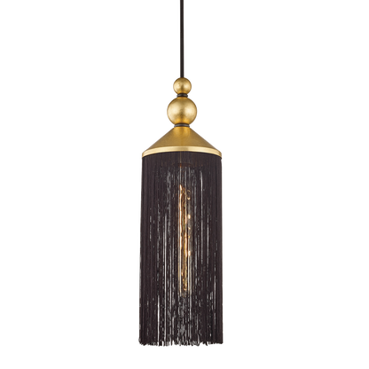 Mitzi 1 Light Pendant in Gold Leaf/Black H300701-GL/BK