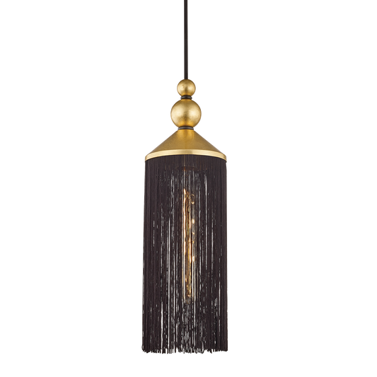 Mitzi 1 Light Pendant in Gold Leaf/Black H300701-GL/BK