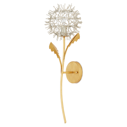 Currey & Co. Dandelion Silver & Gold Wall Sconce 5000-0250