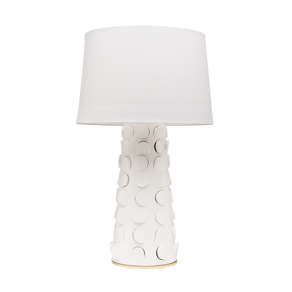 Mitzi 1 Light Table Lamp in White Lustro/Gold Leaf Combo HL335201-WH/GL