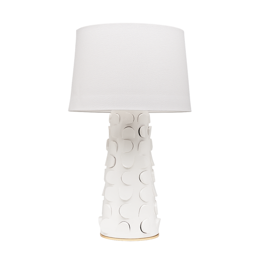 Mitzi 1 Light Table Lamp in White Lustro/Gold Leaf Combo HL335201-WH/GL