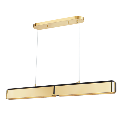 Hudson Valley Lighting Tribeca Linear in Aged Brass/black 2948-AGB/BK