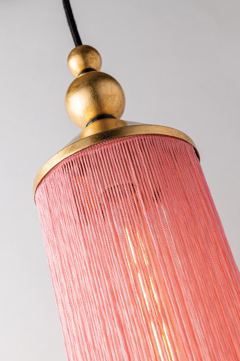 Mitzi 1 Light Pendant in Gold Leaf/Pink H300701-GL/PK