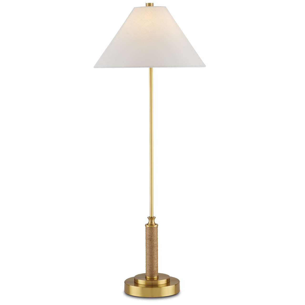 Currey & Co. 36.5" Ippolito Brass Console Lamp 6000-0874