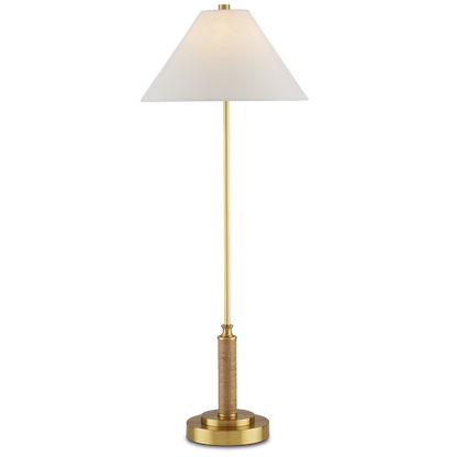 Currey & Co. 36.5" Ippolito Brass Console Lamp 6000-0874