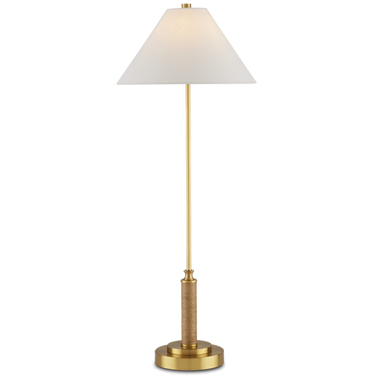 Currey & Co. 36.5" Ippolito Brass Console Lamp 6000-0874