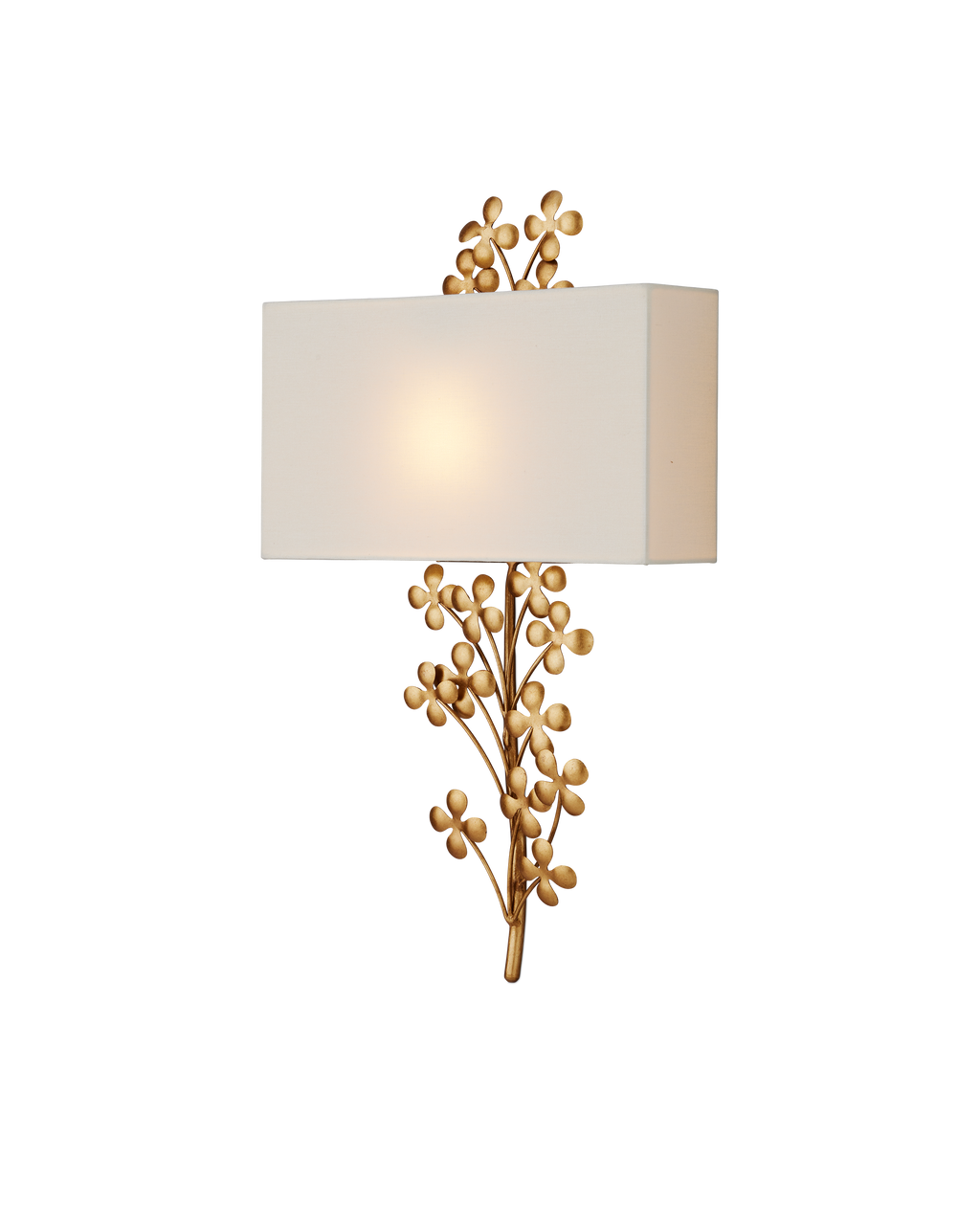 Currey & Co Cloverfield Wall Sconce in Contemporary Gold Leaf/Contemporary Gold 5900-0056