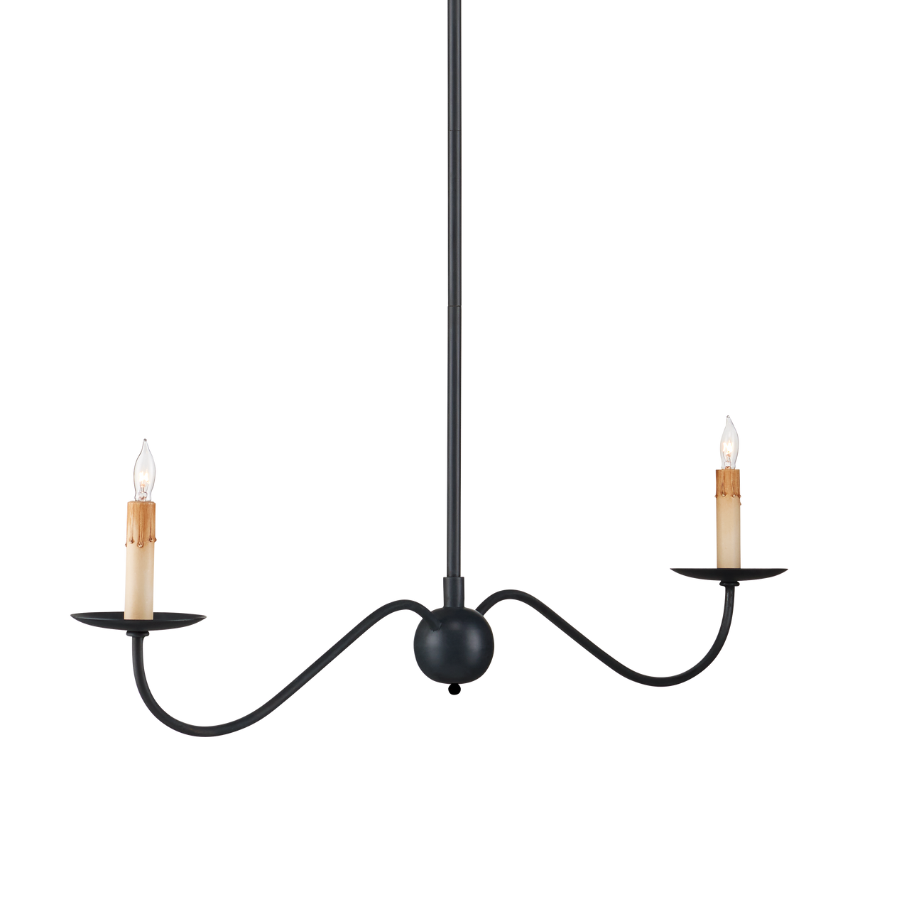 Currey & Co. Saxon Black Linear Chandelier 9000-1126