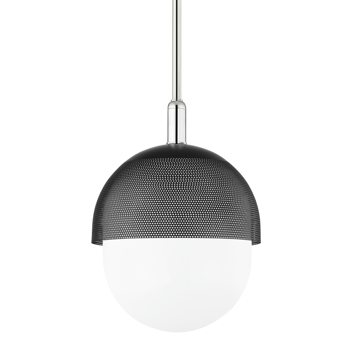 Hudson Valley Lighting Nyack Pendant in Polished Nickel/black 6114-PN/BK