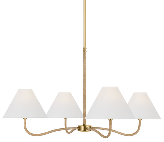 Visual Comfort Studio Chapman & Myers Laguna Large Chandelier in Burnished Brass CC1704BBS